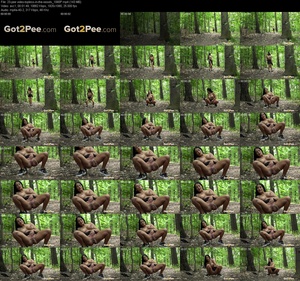 Pissing topless in the woods (1080p)