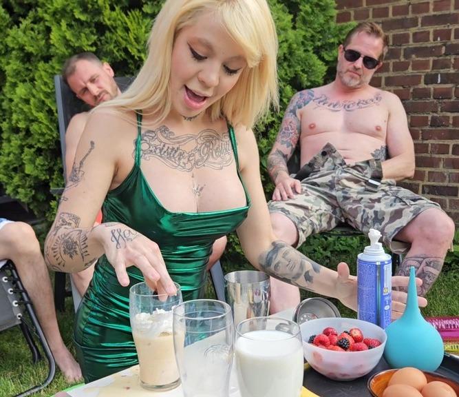 EXTREME FOOD PORN Kyra Sex makes SPEW C0CKTAIL 3on1 DAP, Ass Fisting, Piss, V0MIT, Only anal 0% Pussy, Cum in mouth FullHD 1080p/HD 720p