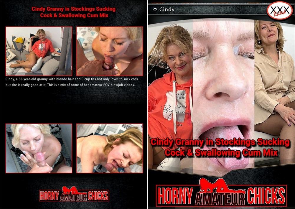 Cindy Granny in Stockings Sucking Cock [2024] - 1080p/720p