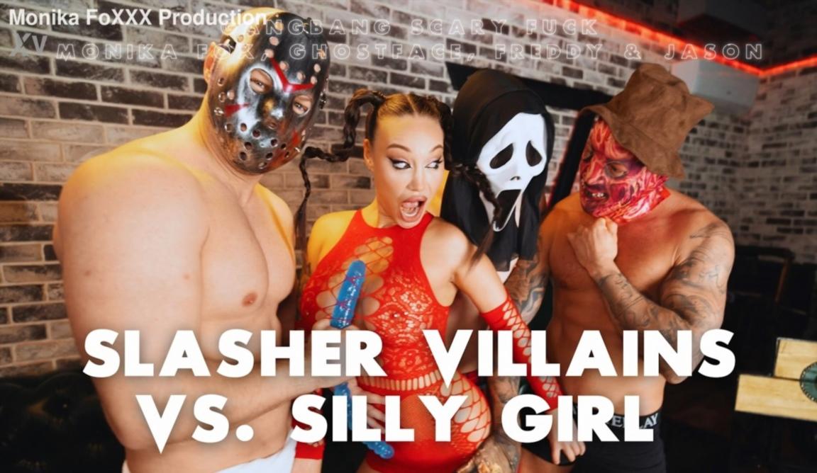 Monika Fox - Slasher Villains vs. Silly Girl Monika Fox Gangbang Scary Rough Fuck With DAP, DP, Anal, Prolapse And Cumshot FullHD 1440p