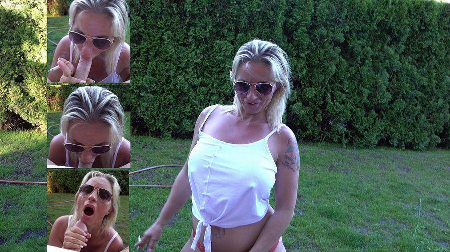 Candy Samira - Nachbar Fremdgeblasen! Smoking Blowjob FaceCumshot! 720p