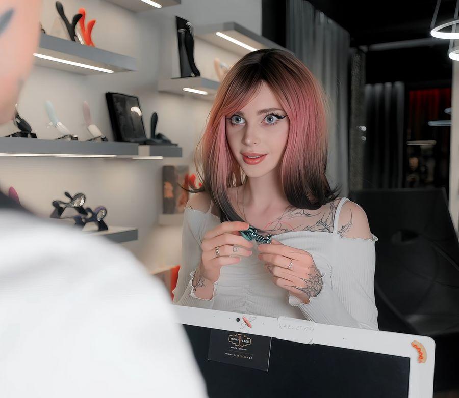 Pinkloving - Stuck An Anal Plug In a Sex Shop FullHD 1080p