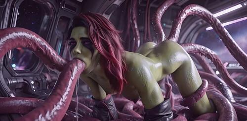 Gamora VS Tentacles [AiPorn]